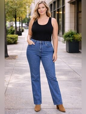 Vintage WearGuard Jeans Women’s 6x34 Blue Denim High Rise USA Made Workwear